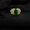 emerald silver ring-DS 67