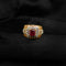 Pure silver Ruby stone ring-DS 70