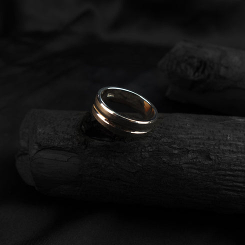 men exotic silver ring-DS 81