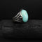 Amazonite Mens Silver Ring-DS 89