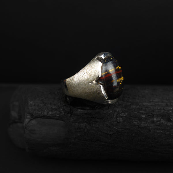 Black Opal Silver Ring-DS 95